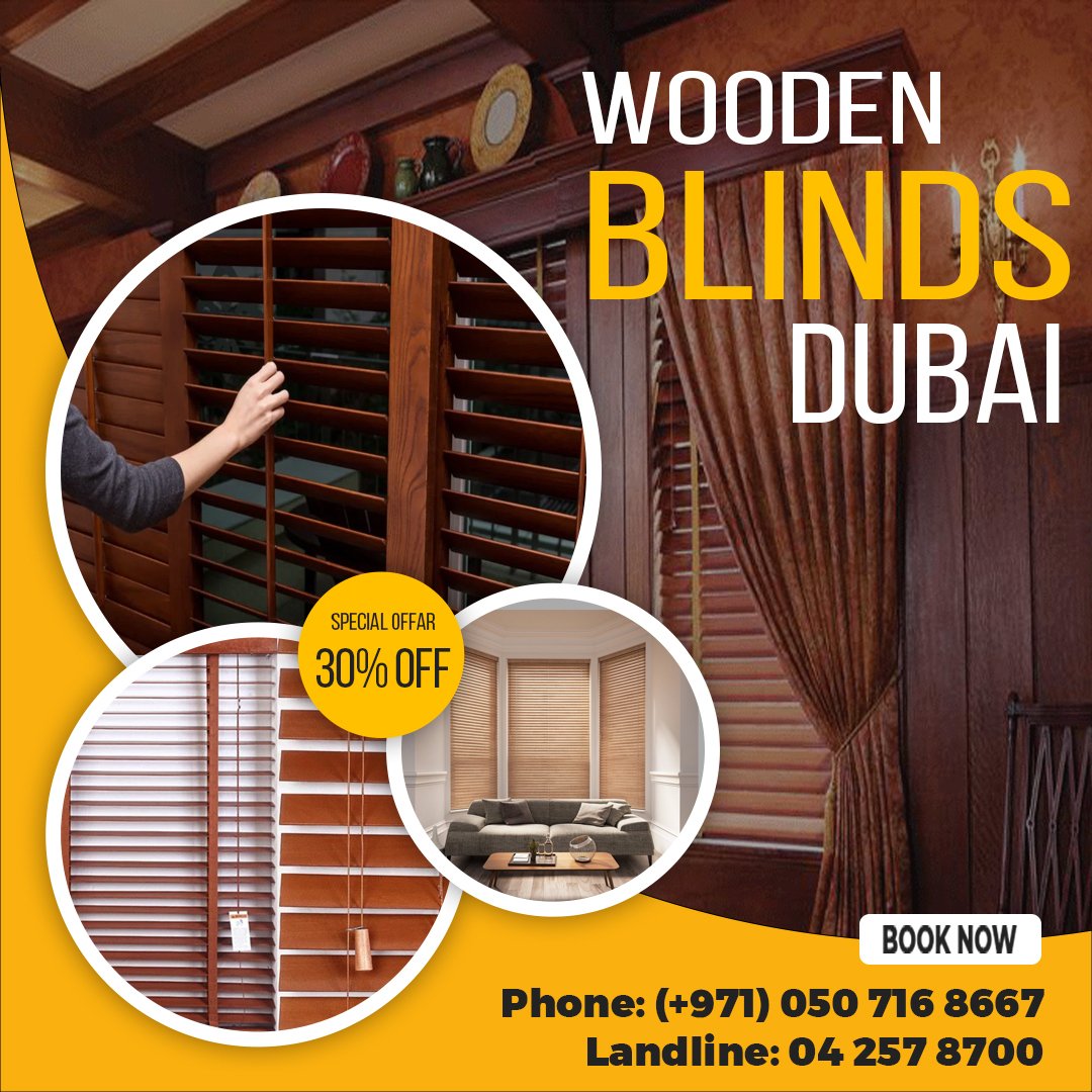 wooden blinds Dubai