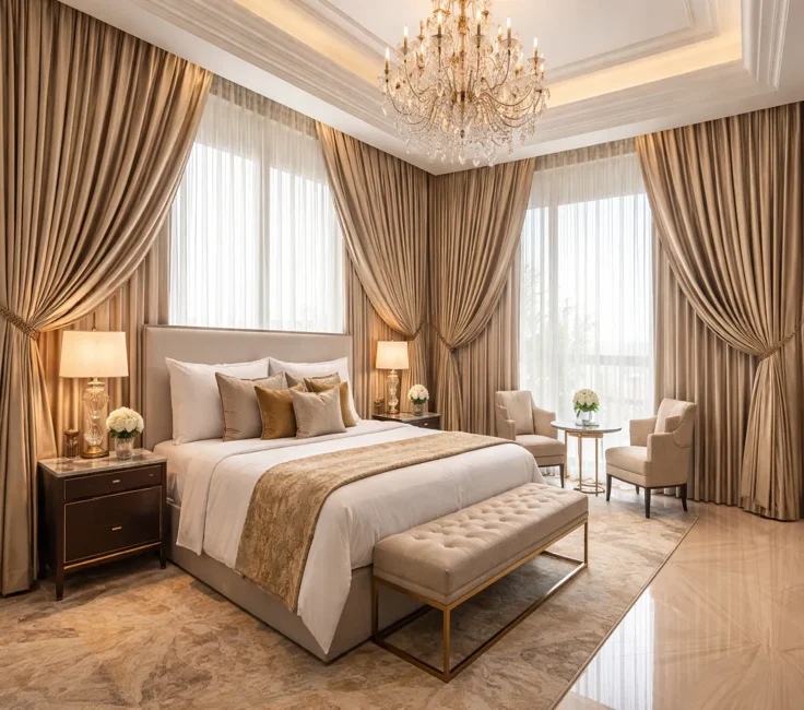 Elegant bedroom curtains for modern home interiors