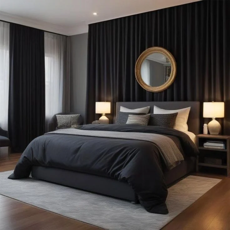 Luxury blackout bedroom curtains for peaceful sleeping